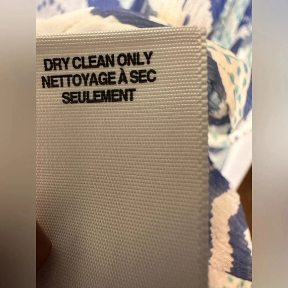 Lucky Brand blue and white chevron sheer long sleeve button up shirt - Picture 7 of 7